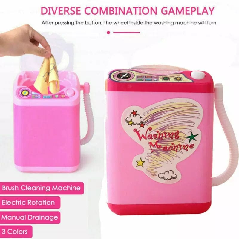 Mini Makeup Brush Cleaner Device, Mini Child Washing Machine Toy, Portable Automatic Cute Cosmetic Powder Puff Washing Machine, Makeup Brushes Cleaner Mini Makeup Brush Cleaner Device, Mini Child Washing Machine Toy, Portable Automatic Cute Cosmetic Powder Puff Washing Machine, Makeup Brushes Cleaner